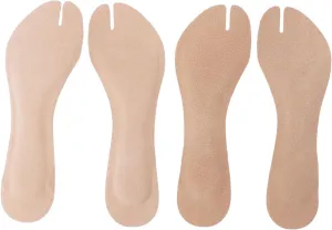 2 Pairs Flip Flop Insoles, PU Leather Flip Flop Cushion Insoles Soft Shockproof Adhesive Flip Flop Pads Metatarsal Foot Pad for Flat Sandals High Heels (S)