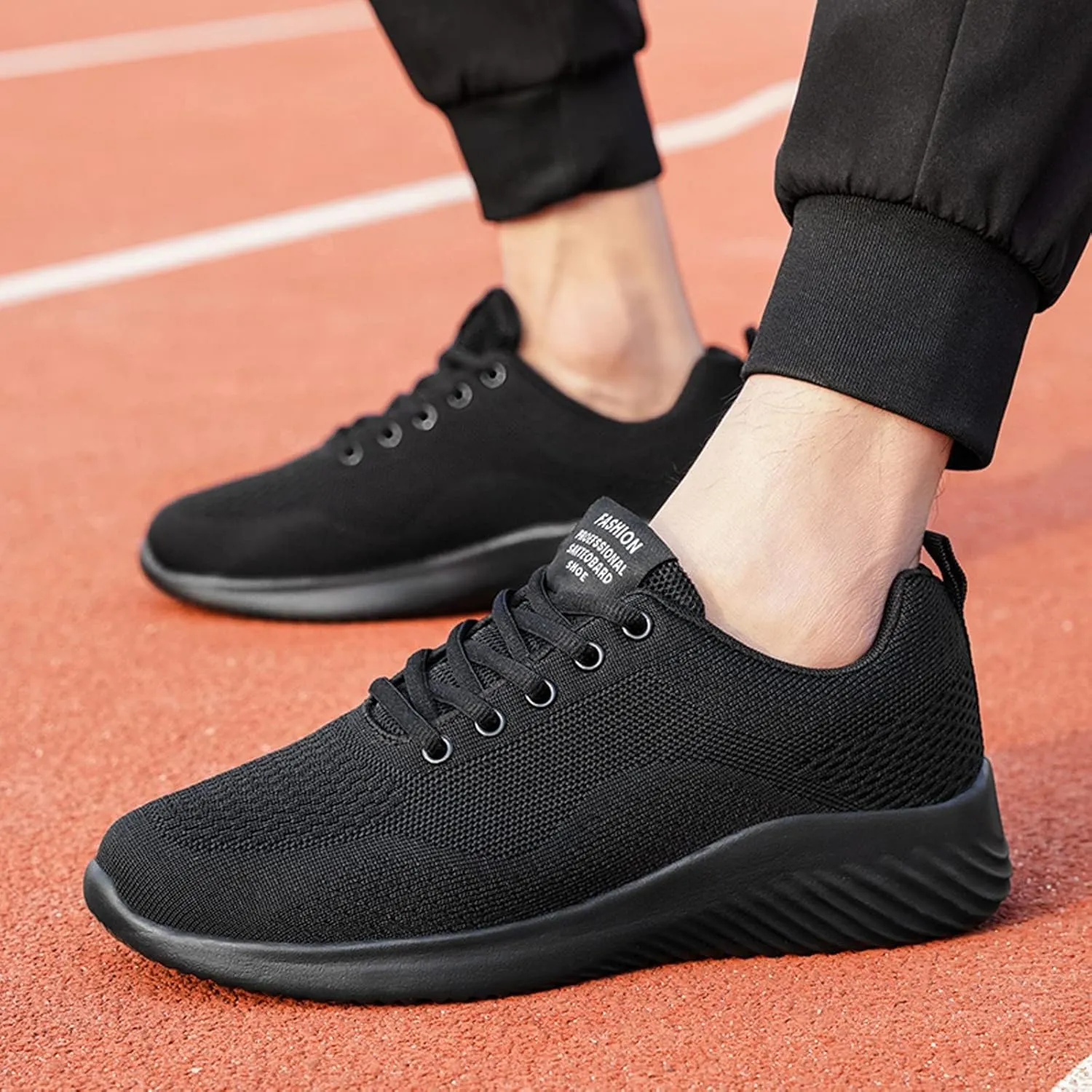 Arch Support Fitness Sneaker for Men Breathable and Light Outdoor Comfy Walking Shoe Non Slip Barefoot Sneaker