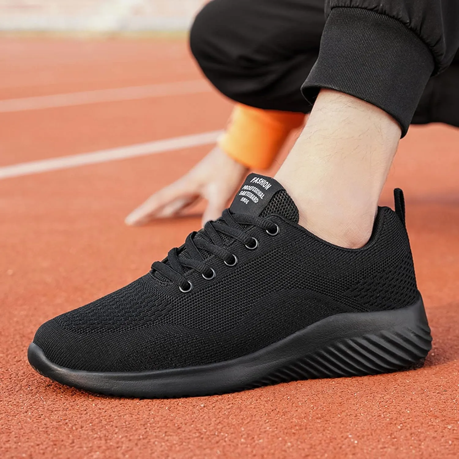 Arch Support Fitness Sneaker for Men Breathable and Light Outdoor Comfy Walking Shoe Non Slip Barefoot Sneaker