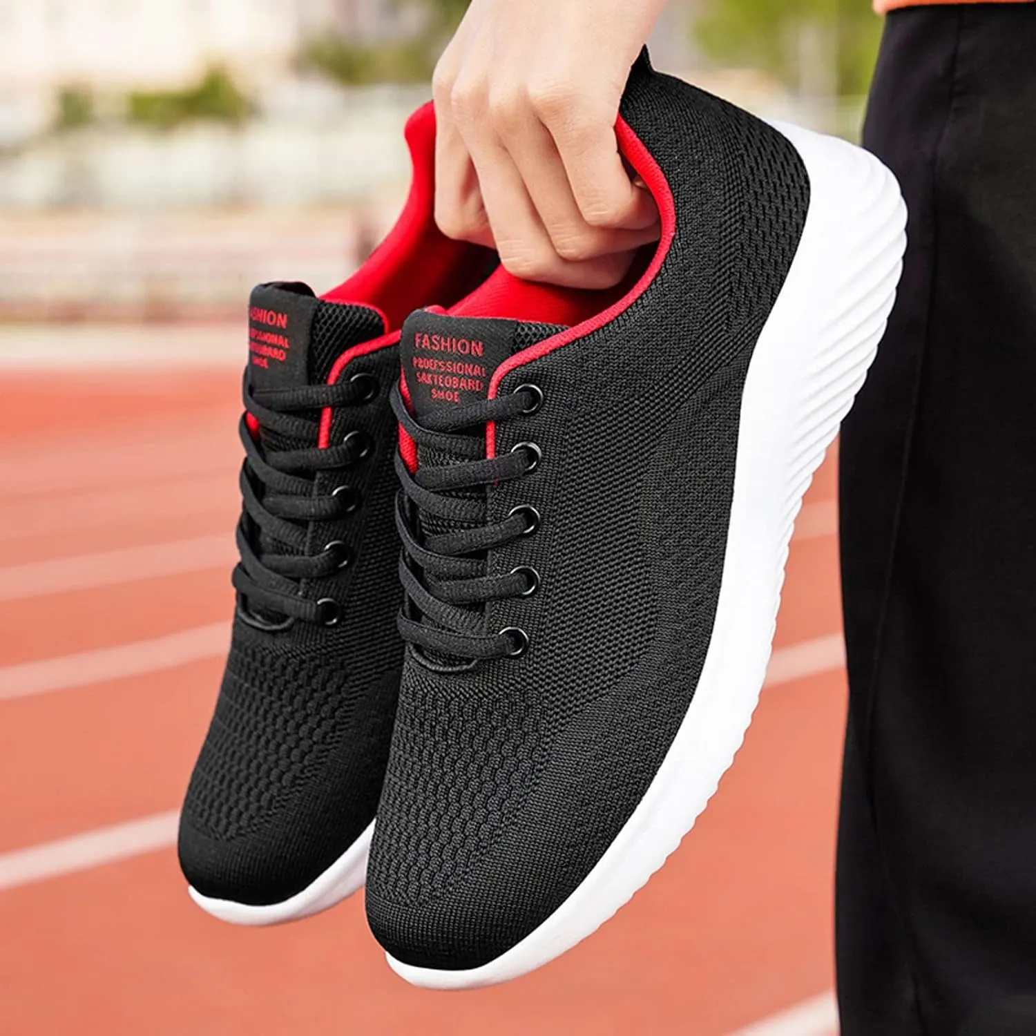 Arch Support Fitness Sneaker for Men Breathable and Light Outdoor Comfy Walking Shoe Non Slip Barefoot Sneaker