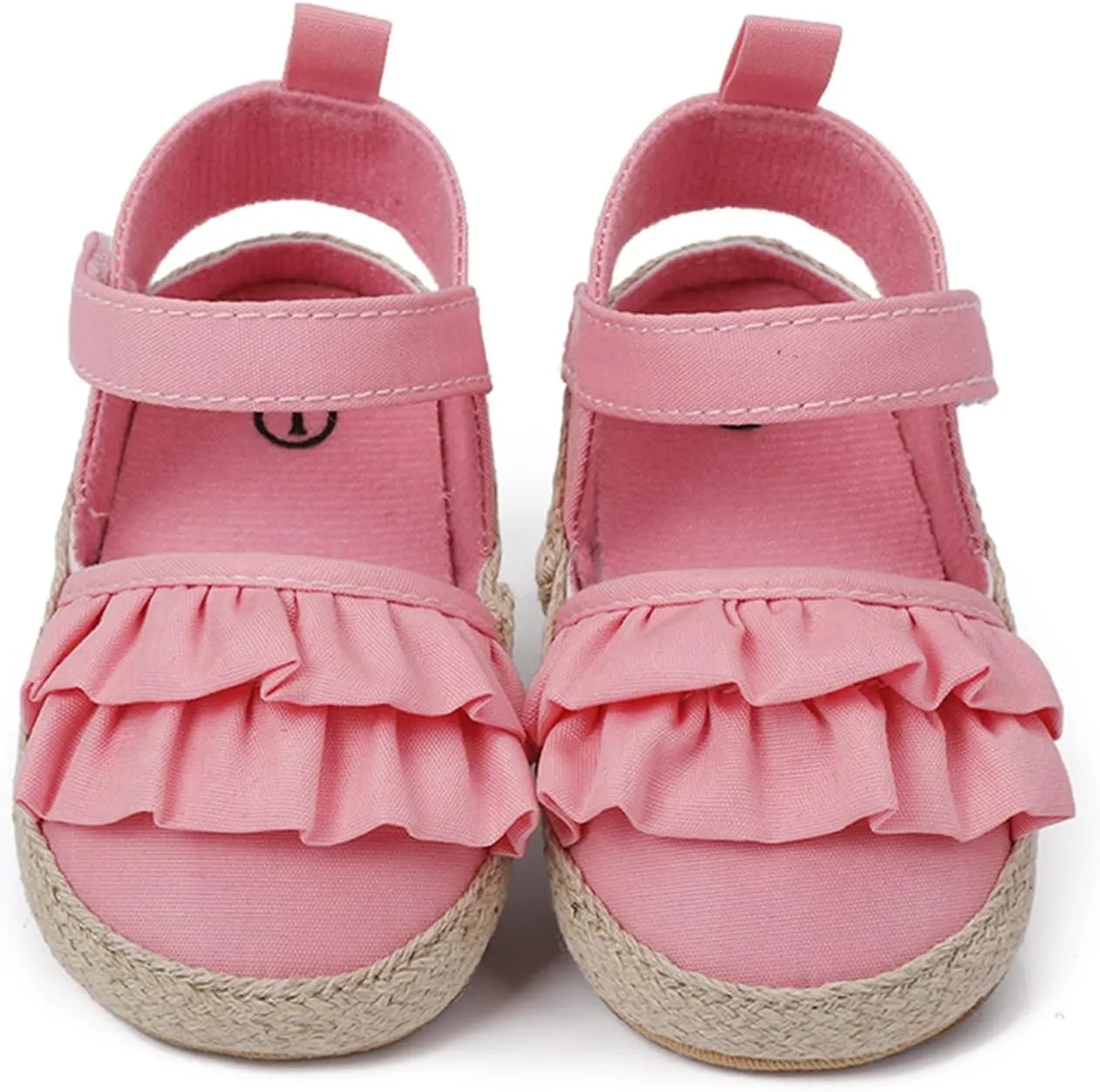 Baby Kids Canvas Non Slip Sandals Soft Light Breathable Summer Casual Shoes Boys Toddler Barefoot Ruffle Hook Loop Shoes