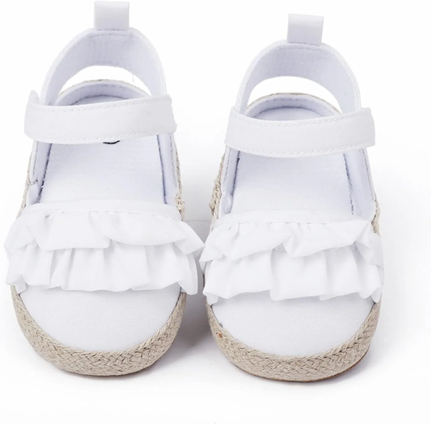 Baby Kids Canvas Non Slip Sandals Soft Light Breathable Summer Casual Shoes Boys Toddler Barefoot Ruffle Hook Loop Shoes