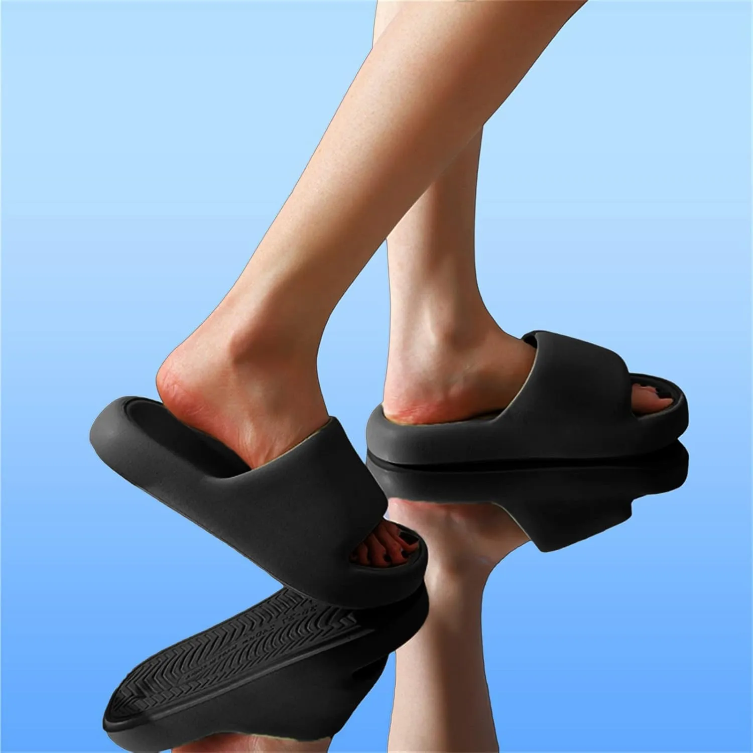 Bath Slippers Shower Shoes for Living Room Pool Beach Spa Public Showers Comfy and Cushioned Thick Sole