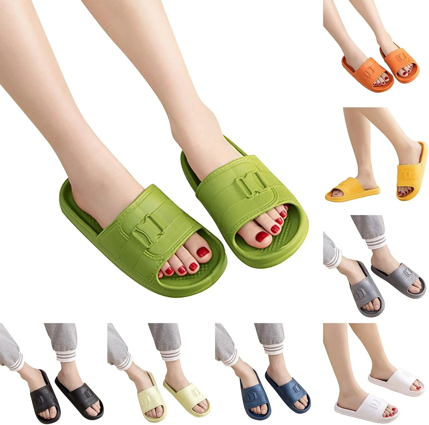 Bathroom Slippers Travel Slippers for Women Foldable Ultra Comfort Non-Slip Shower Sandals Indoor and Outdoor