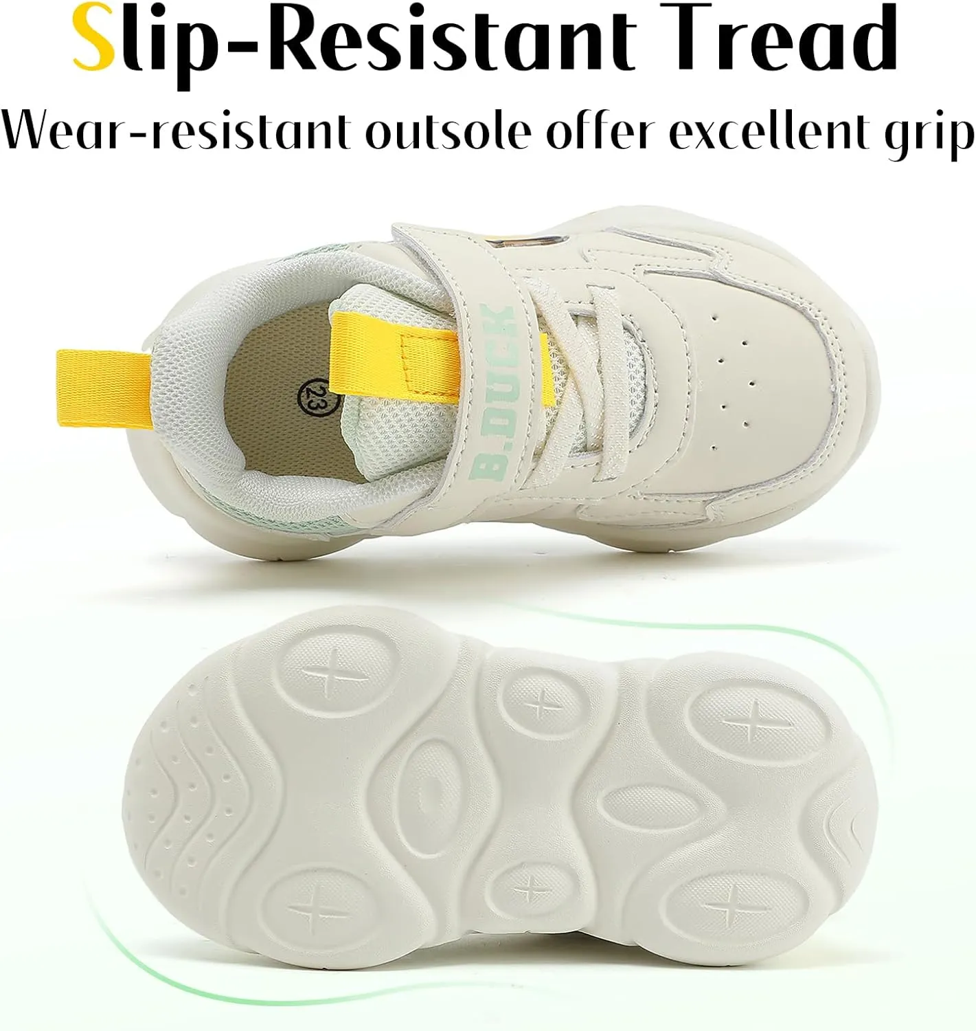B.Duck Toddler Shoes for Girl and Boy - 3D Cartoon Kids Sneakers Size 5-12