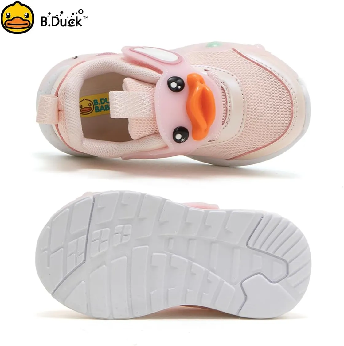 B.Duck Toddler Shoes for Girl and Boy - 3D Cartoon Kids Sneakers Size 5-12