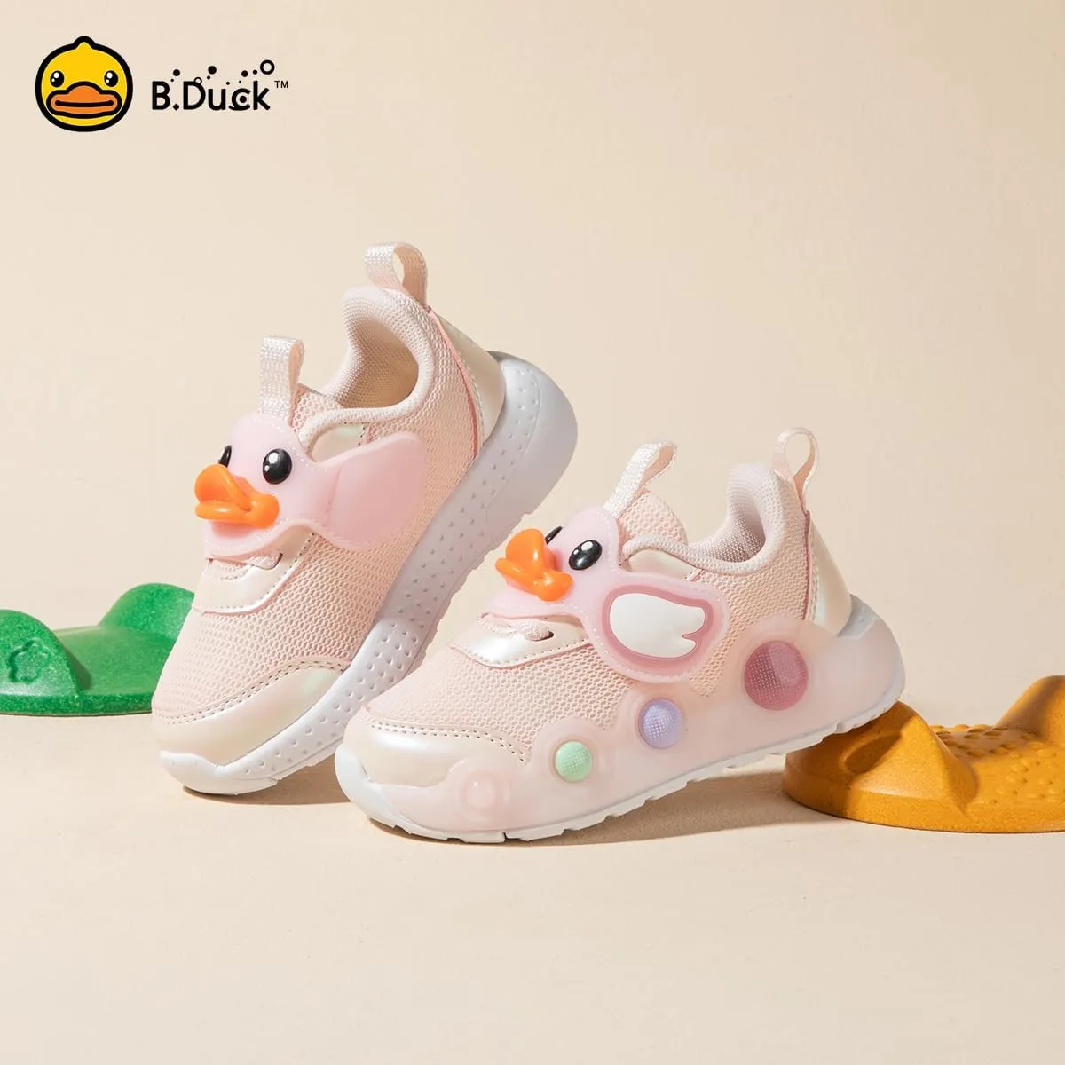 B.Duck Toddler Shoes for Girl and Boy - 3D Cartoon Kids Sneakers Size 5-12