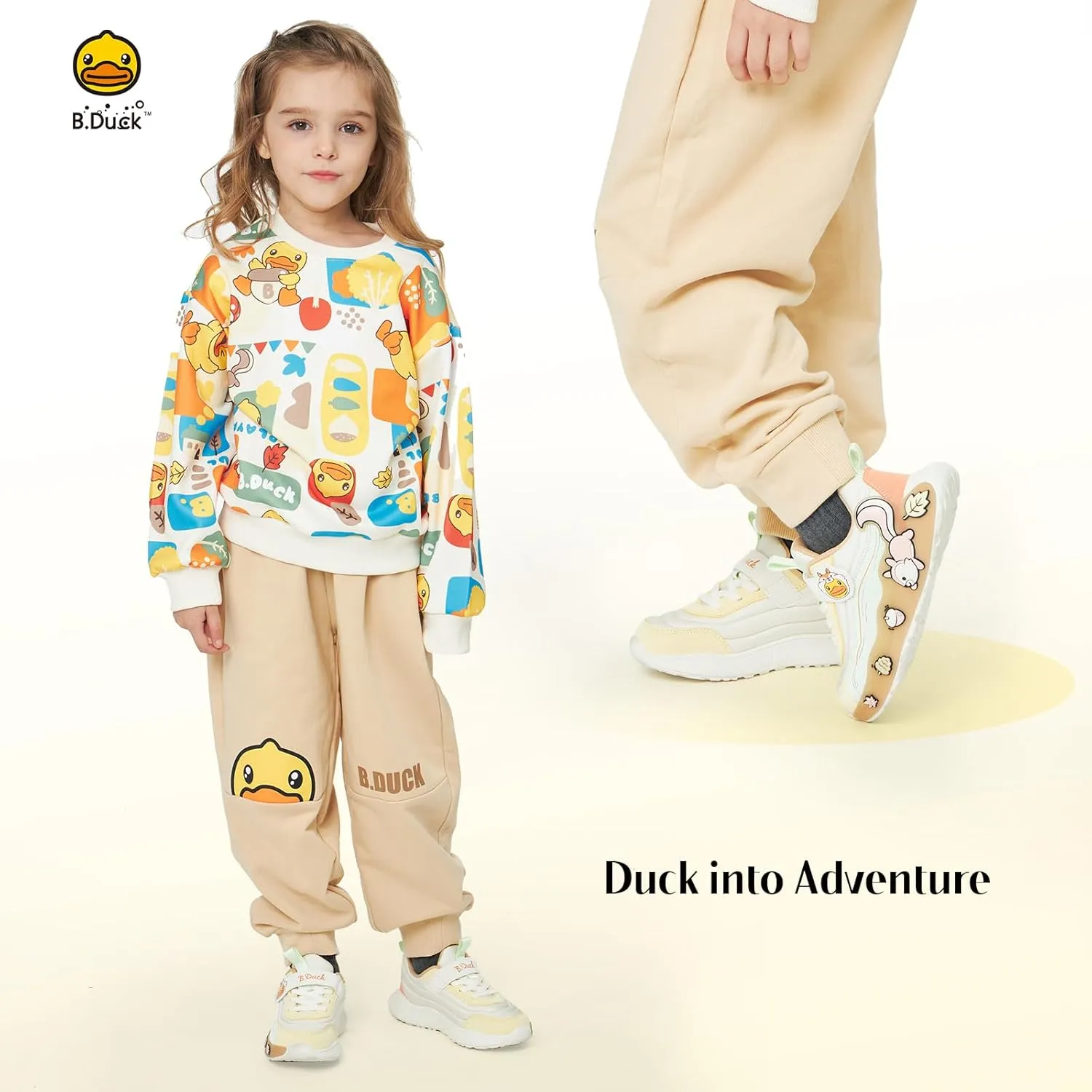 B.Duck Toddler Shoes for Girl and Boy Kids Shoes Toddler Sneakers Girls Shoes [Cute Cartoon Duck] Toddler Running Shoes Toddler Sneakers for Toddler/Little Kid Shoes Size 6-12