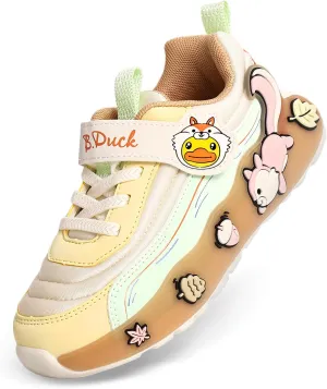 B.Duck Toddler Shoes for Girl and Boy Kids Shoes Toddler Sneakers Girls Shoes [Cute Cartoon Duck] Toddler Running Shoes Toddler Sneakers for Toddler/Little Kid Shoes Size 6-12