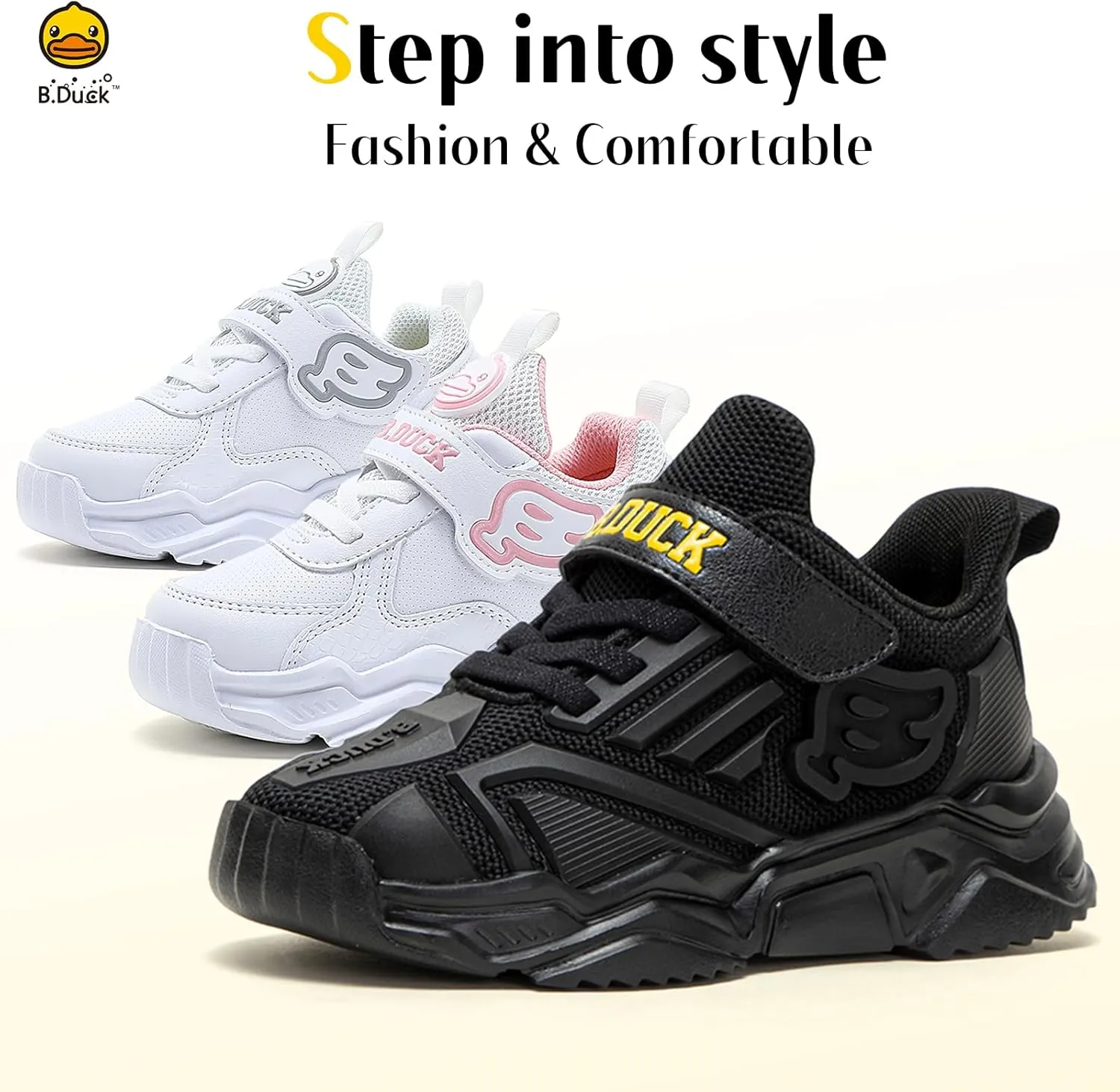 B.Duck Toddler Shoes for Girl and Boy Kids Shoes Toddler Sneakers Girls Shoes Toddler Running Shoes Toddler Sneakers for Toddler/Little Kid (Toddler 8-Big Kid 4)