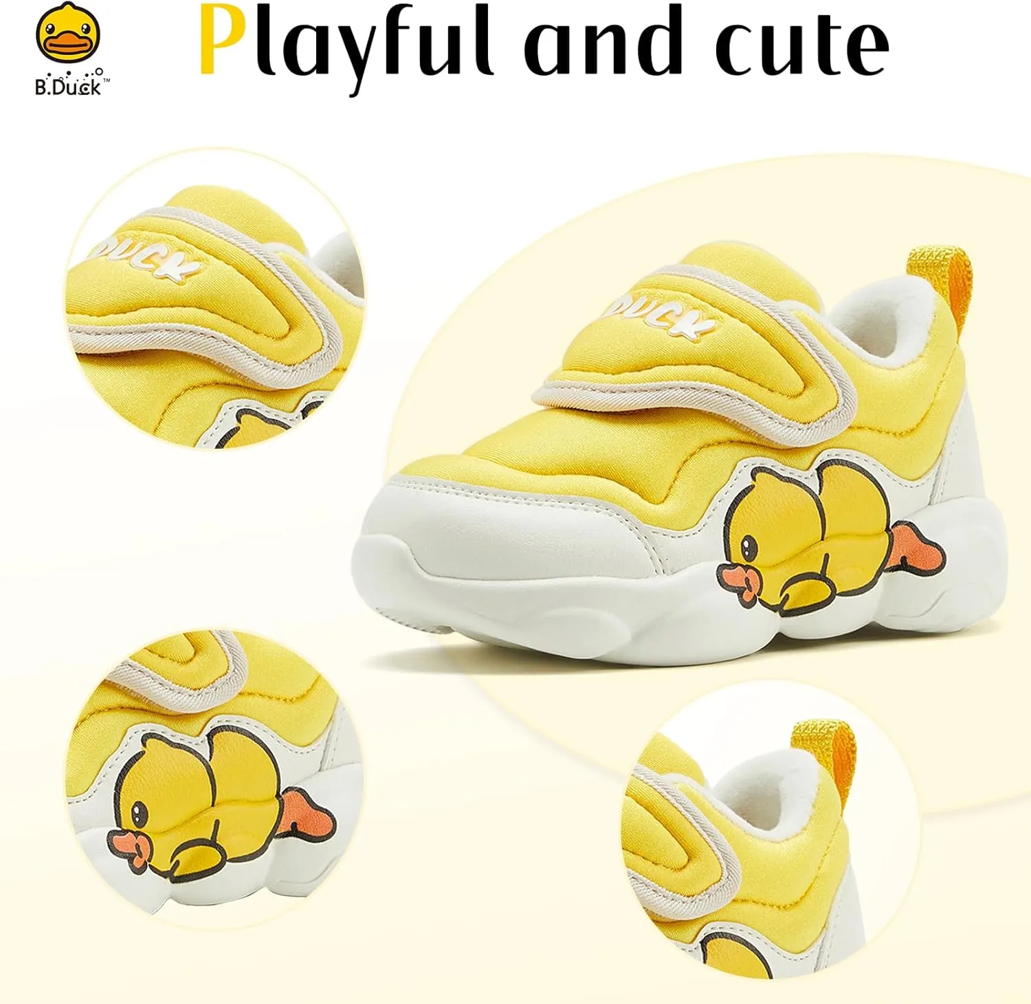 B.Duck Toddler Shoes for Girl and Boy - Warm and Cozy Kids Sneakers