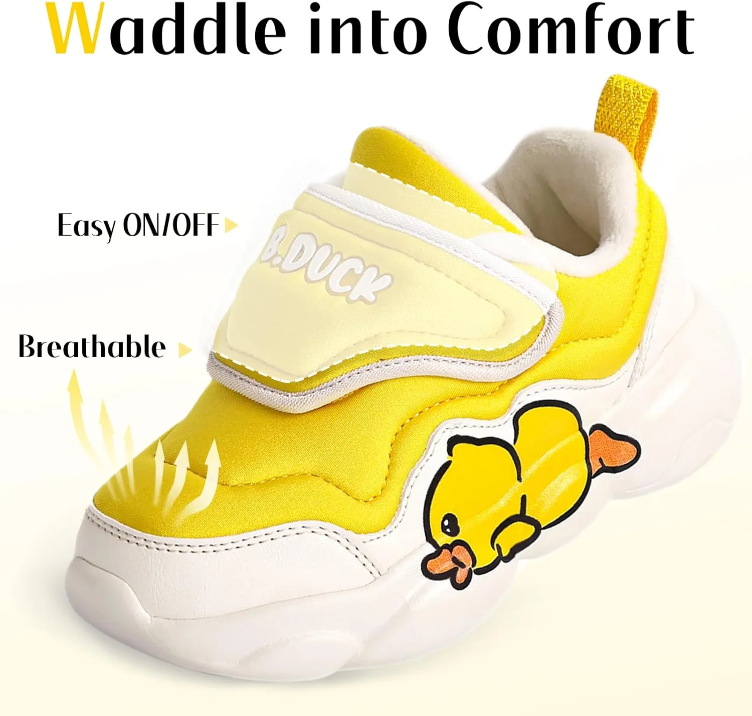 B.Duck Toddler Shoes for Girl and Boy - Warm and Cozy Kids Sneakers