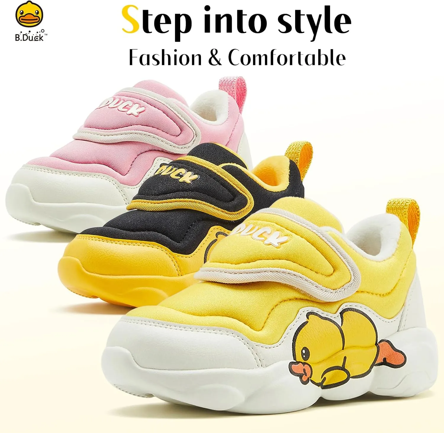 B.Duck Toddler Shoes for Girl and Boy - Warm and Cozy Kids Sneakers