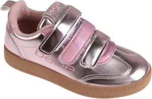 bebe Girls' Shoes - Sneakers for Girls, Low Top Metallic Flat Sneakers for Little Kid/Big Kid