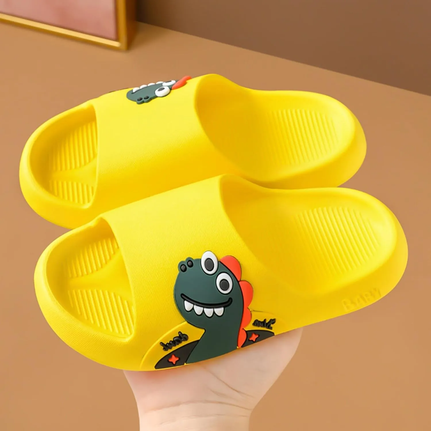 Boys Cartoon Pattern Slippers Summer Cloud Slides for Kids Soft Quick Drying Shower Cushioned Slides Pool Slide