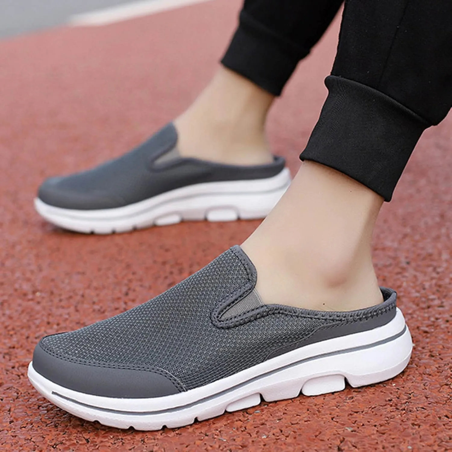 Casual Shoes Lace up Men Sports Shoes Fashionable Simple and Solid Summer Couple Mesh Breathable Comfortable and