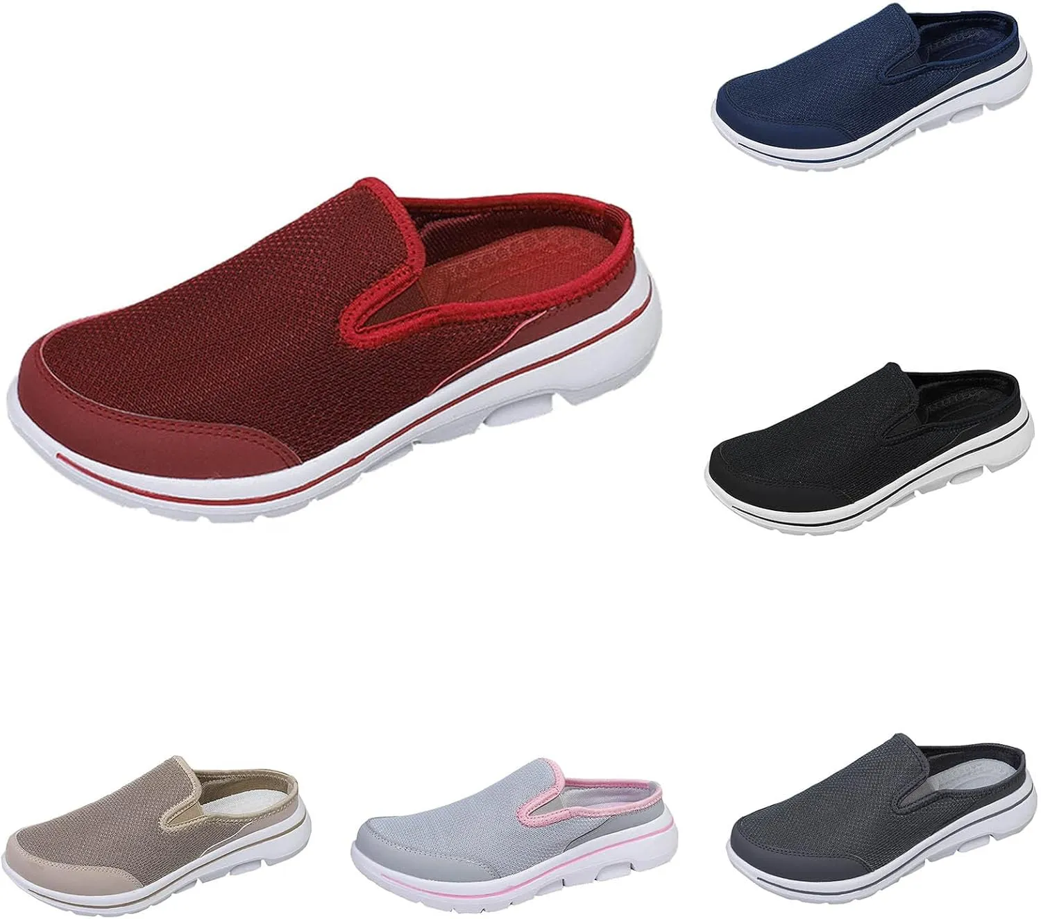 Casual Shoes Lace up Men Sports Shoes Fashionable Simple and Solid Summer Couple Mesh Breathable Comfortable and