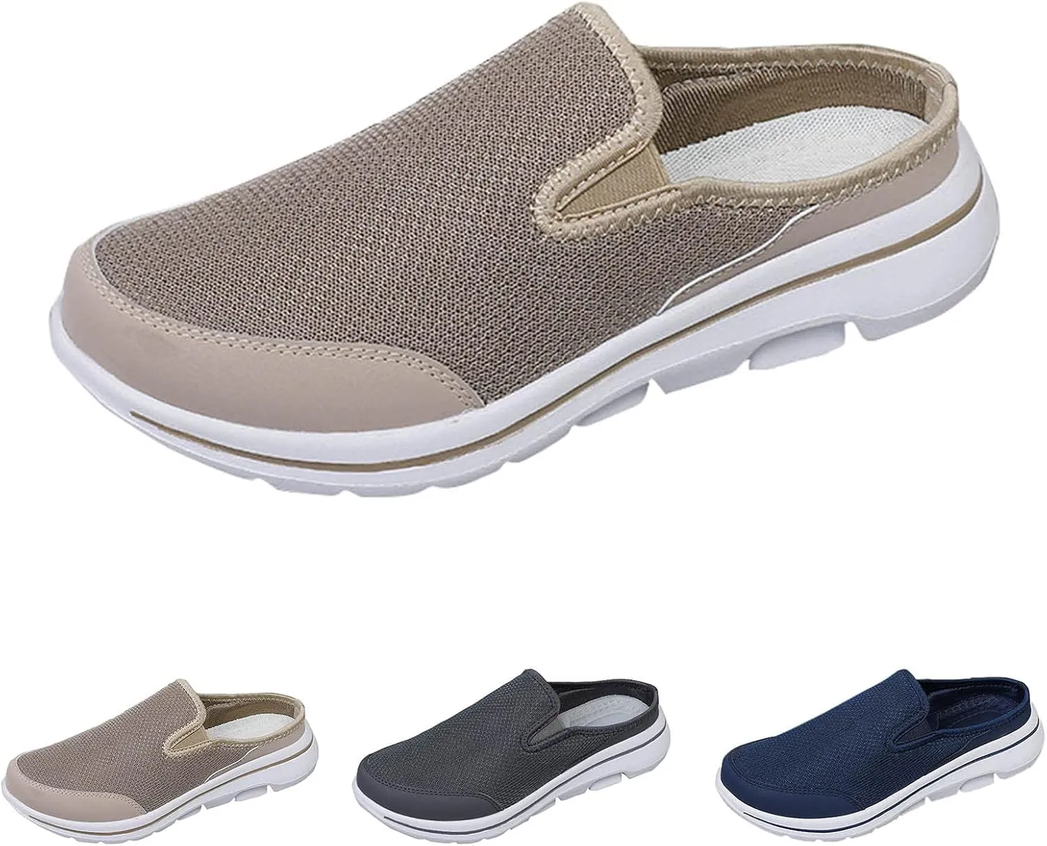 Casual Shoes Lace up Men Sports Shoes Fashionable Simple and Solid Summer Couple Mesh Breathable Comfortable and