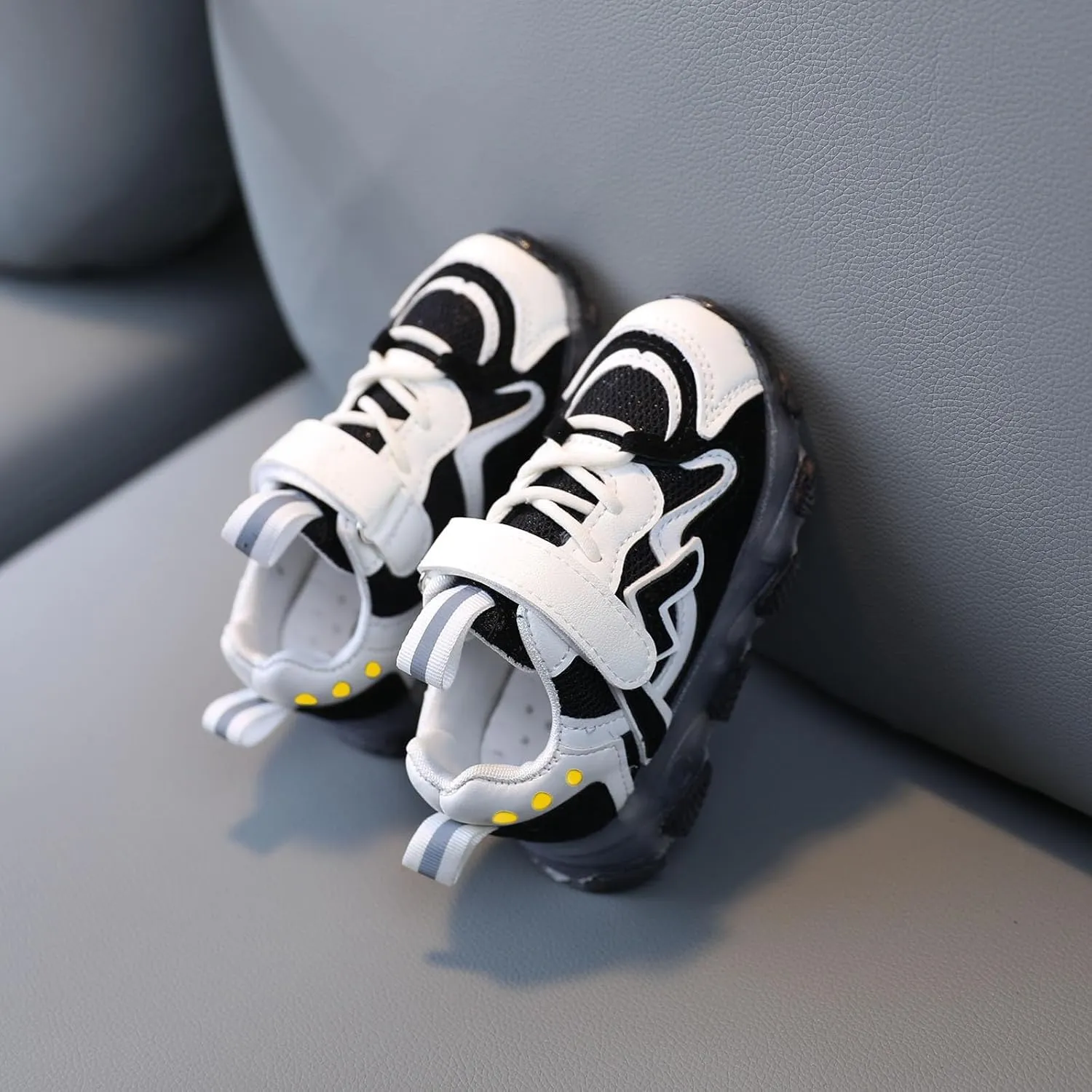 Children Boys Girls Light Up Sneakers Spring Summer Baby Toddler Infant Platform Luminous Chunky Heel Color Block Shoes