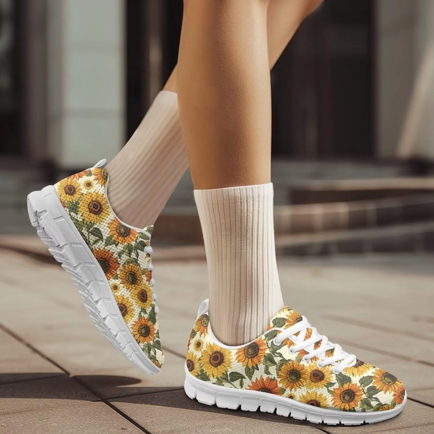 Coloranimal Spring Summer Gift Flats for Women Men Running Walking Sneakers