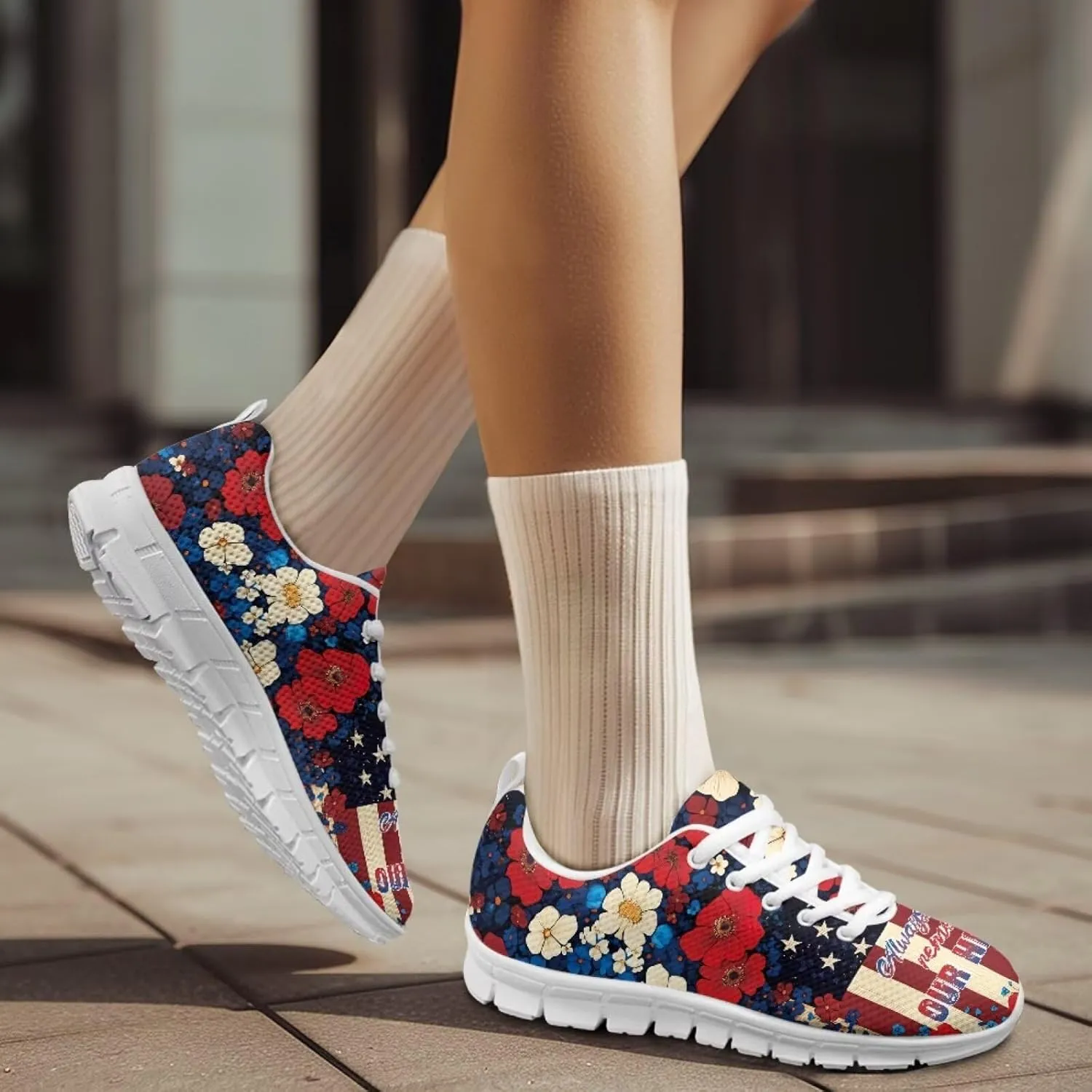 Coloranimal Spring Summer Gift Flats for Women Men Running Walking Sneakers