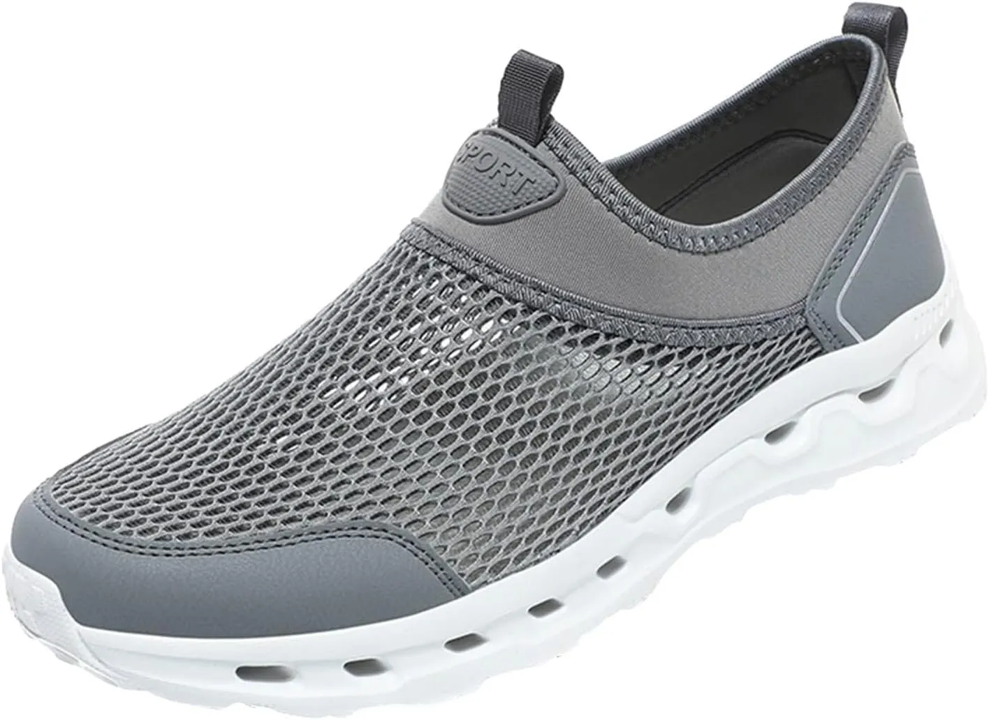 Couple Sports Shoes Spring and Summer New Pattern Fashion Simple Mesh Breathable Men's Leather Sneaker