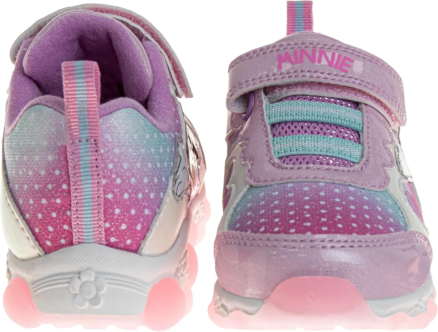 Disney Girls Minnie Mouse Light Up Laceless Running Shoes (Toddler/Little Girl)