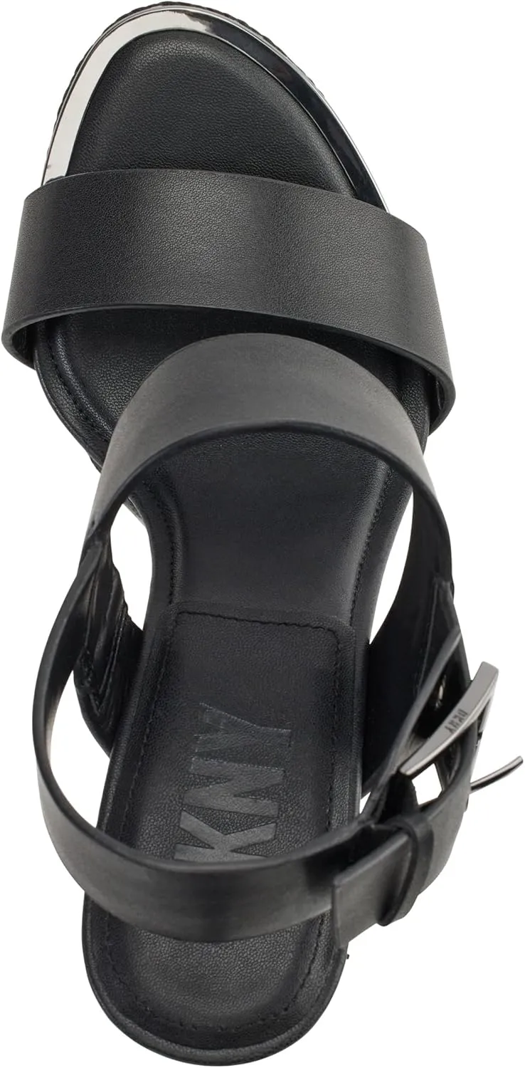 DKNY Women's Everyday Yadira-Platform Sl Heeled Sandal