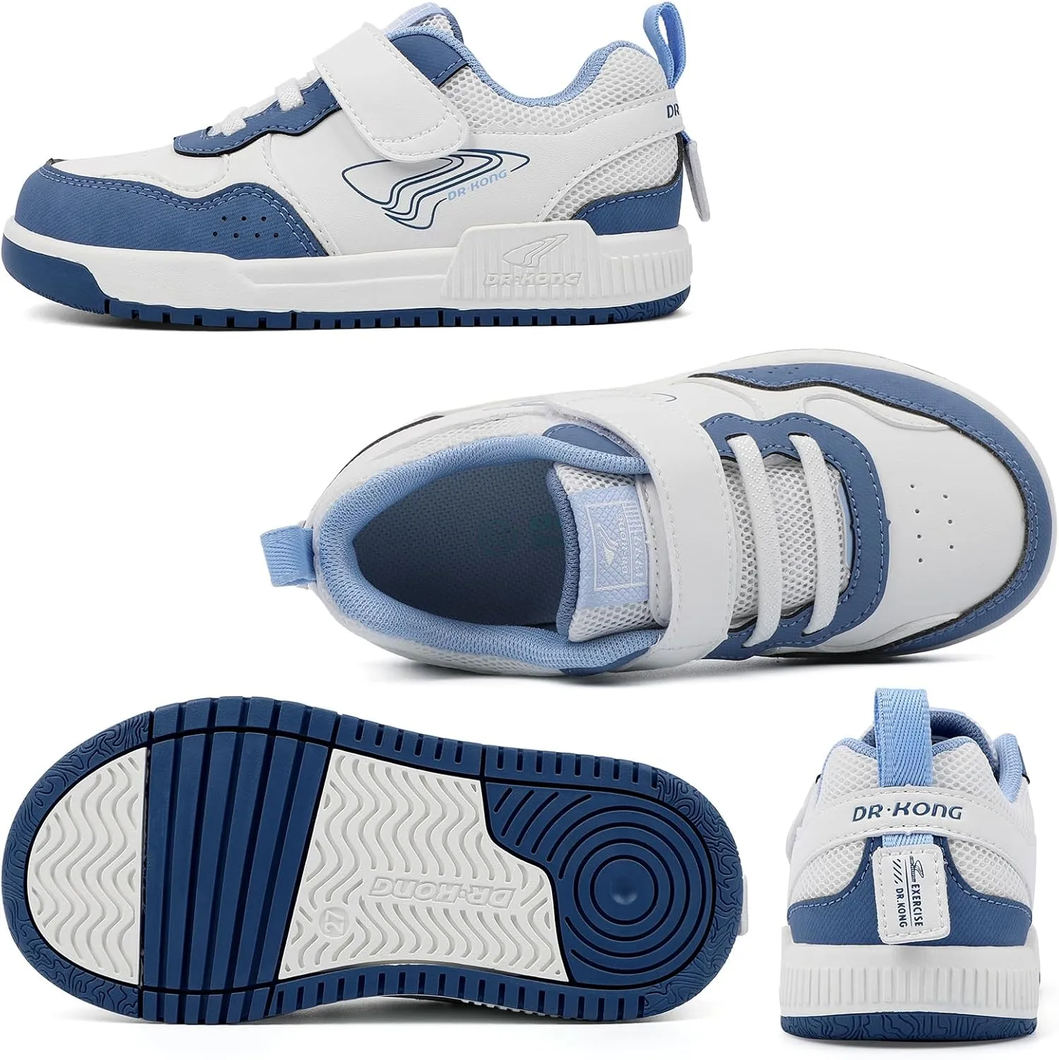 Dr Kong Toddler Shoes for Boys and Girls, Lightweight Kids Shoes with Non-Slip Sole, Kids Skateboard Sneakers for Everyday Use