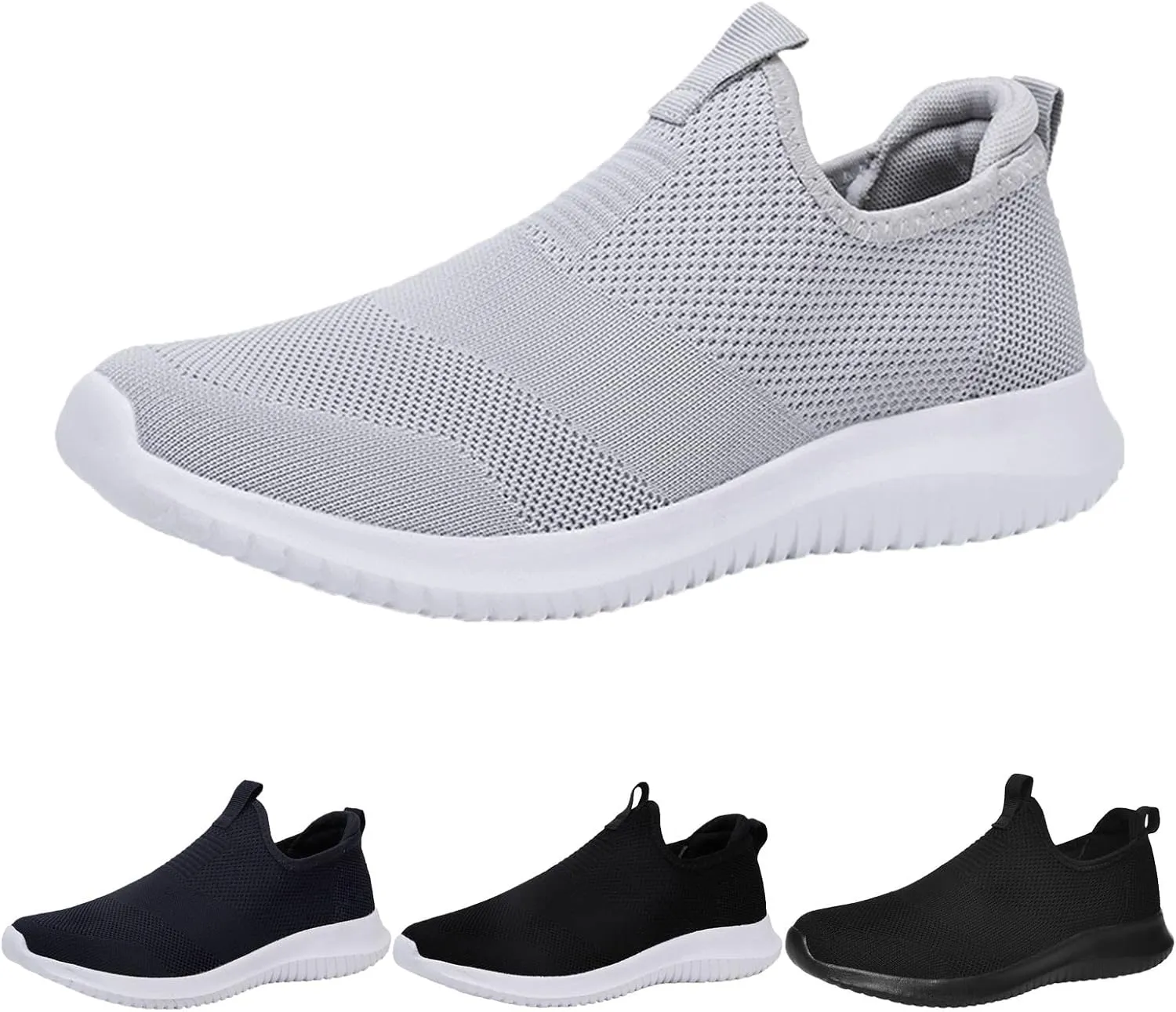 Fashion Spring and Summer Men Sports Shoes Flat Bottom Lightweight Fly Woven Mesh Breathable Slip Men's Sneaker