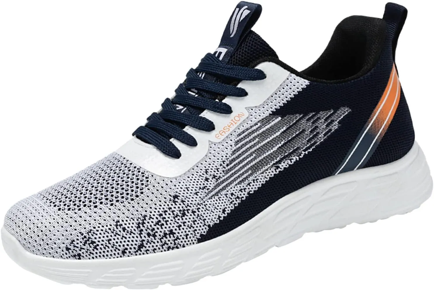 Fashion Spring and Summer Men Sports Shoes Flat Soft Bottom Non Slip Mesh Breathable Lace Up Sneaker for Men Flat Feet