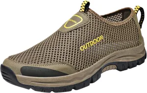 Fashion Spring and Summer Men Sports Shoes Hiking Shoes Hollow Mesh Breathable Slip On Sneaker Organizer for Men