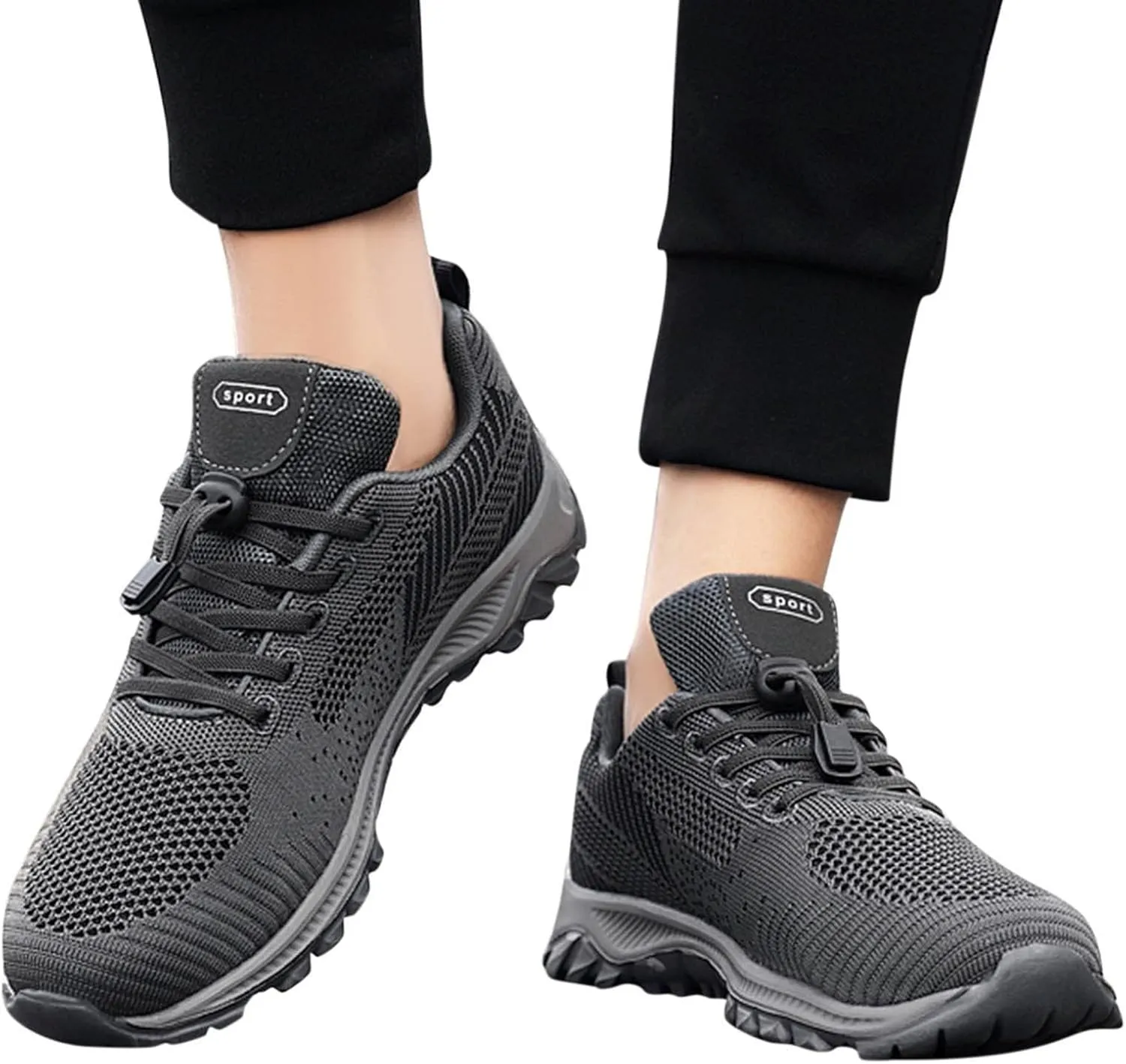 Fashion Summer and Casual Men Sports Shoes Non Slip Mesh Breathable Solid Color Mens Sneaker Socks