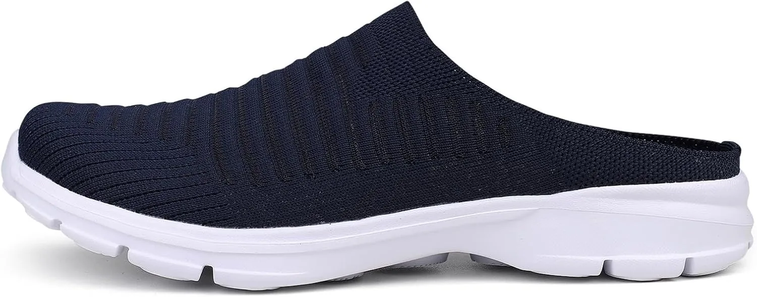 Fashion Summer Men Slippers Mesh Breathable Lightweight Slip On Flat Casual Half Slippers Mens