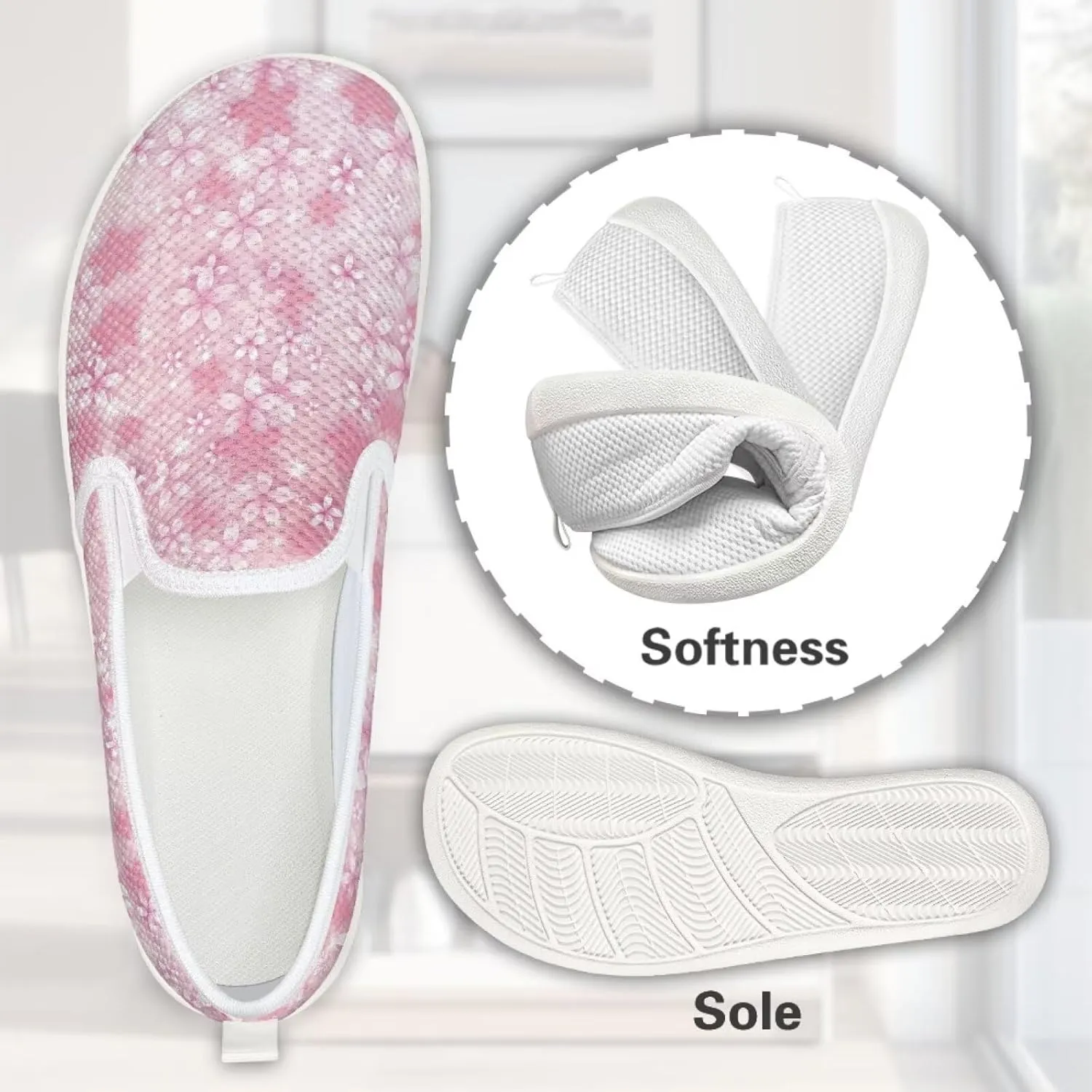 Fashion Wide Barefoot for Women Printing Shoes Lightweight Walking Casual Slip Ons Comfortable Art Painted Soft Shoes US Size 6-11