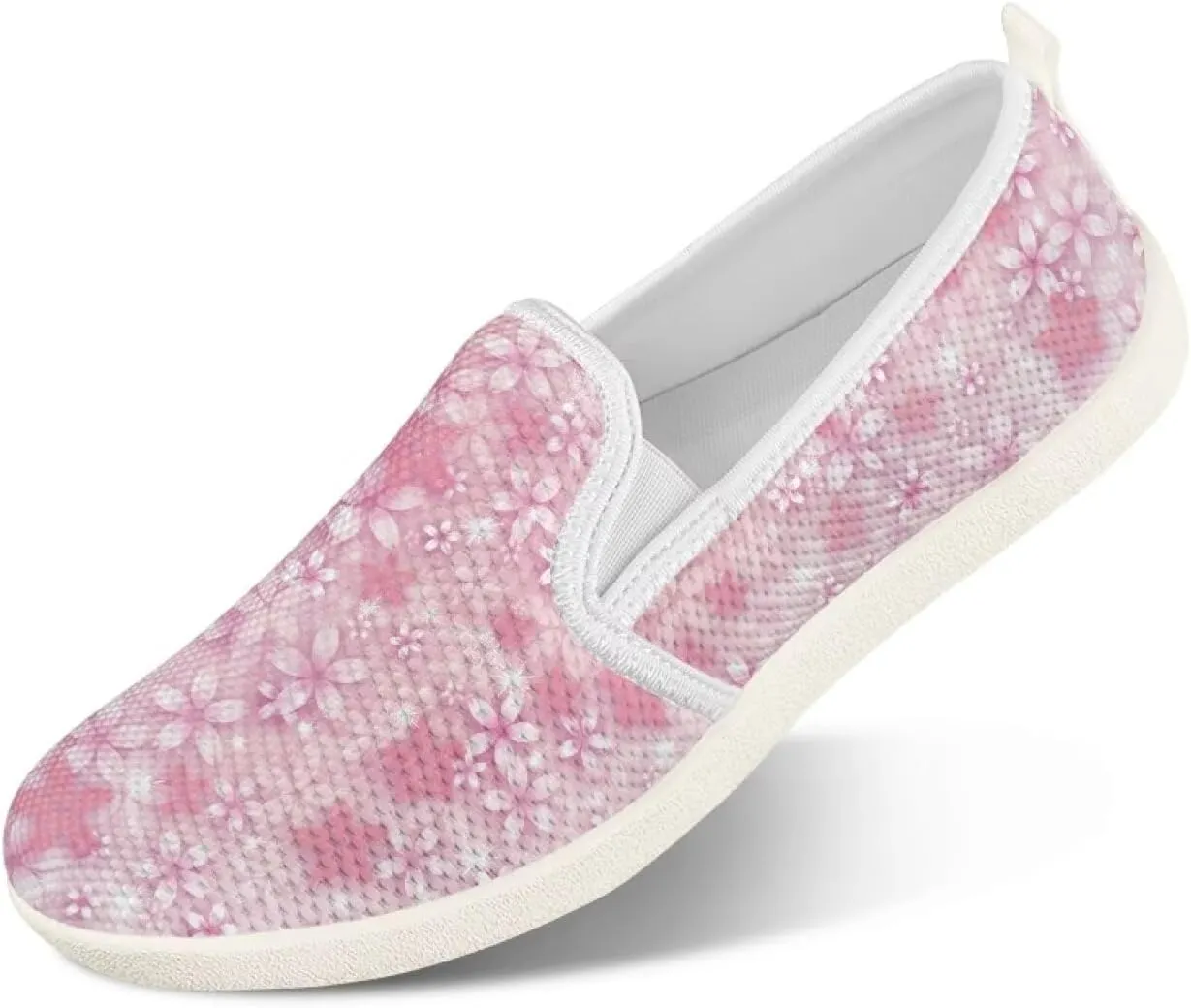 Fashion Wide Barefoot for Women Printing Shoes Lightweight Walking Casual Slip Ons Comfortable Art Painted Soft Shoes US Size 6-11