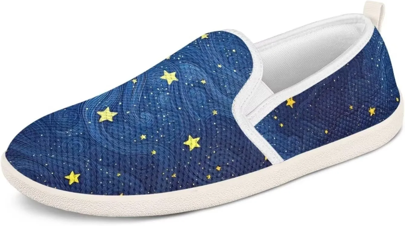 Fashion Wide Barefoot for Women Printing Shoes Lightweight Walking Casual Slip Ons Comfortable Art Painted Soft Shoes US Size 6-11