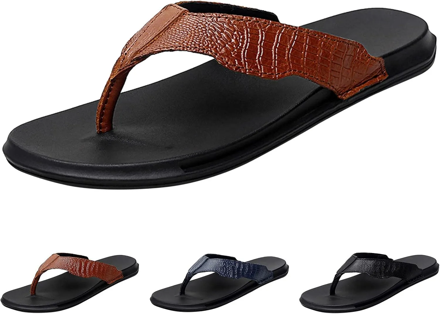 Flip Flops for Men Mens Thong Sandals Indoor and Outdoor Beach Flip Flop Water Sandals Mens Flip Flops