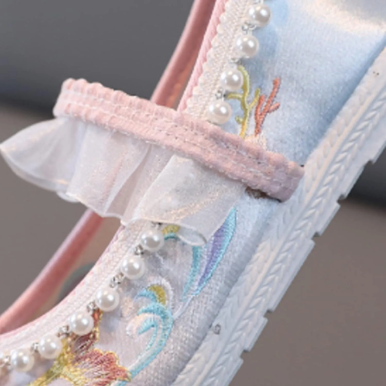 Girls Kids Pearl Princess Shoes Toddler Flat Wide Cr𝐢b Sandals Summer Outdoor Dress Loafers Cute Ankle Trendy Shoes
