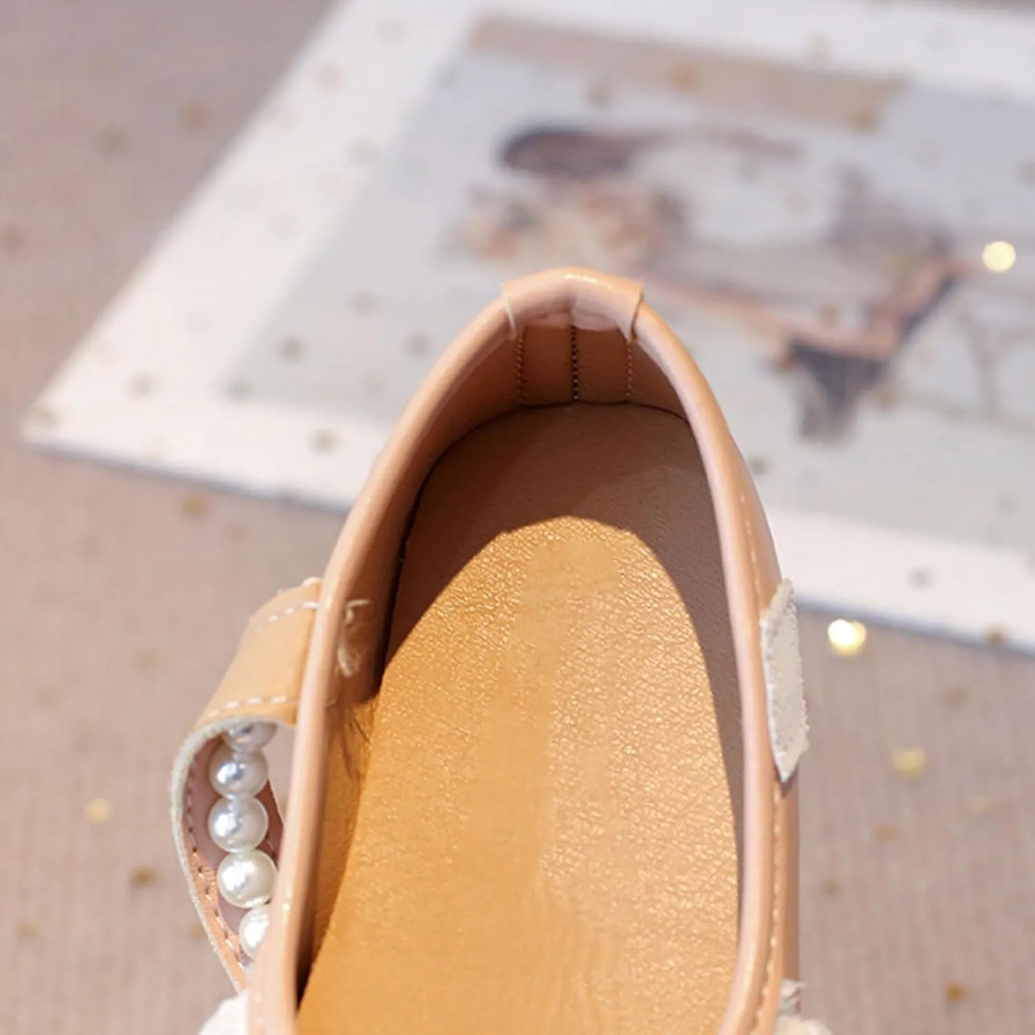 Girls Kids Rubber Sole Open Toe Sandals Summer 𝗟ow Heel Dress Shoes Toddler 𝗣ink Cute Outdoor Dance Loafers Shoes