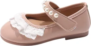Girls Kids Rubber Sole Open Toe Sandals Summer 𝗟ow Heel Dress Shoes Toddler 𝗣ink Cute Outdoor Dance Loafers Shoes