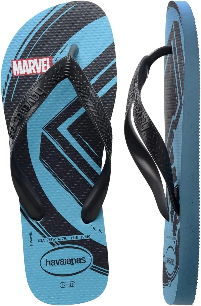 Havaianas Men's Top Marvel Logomania Flip Flop Sandals Size