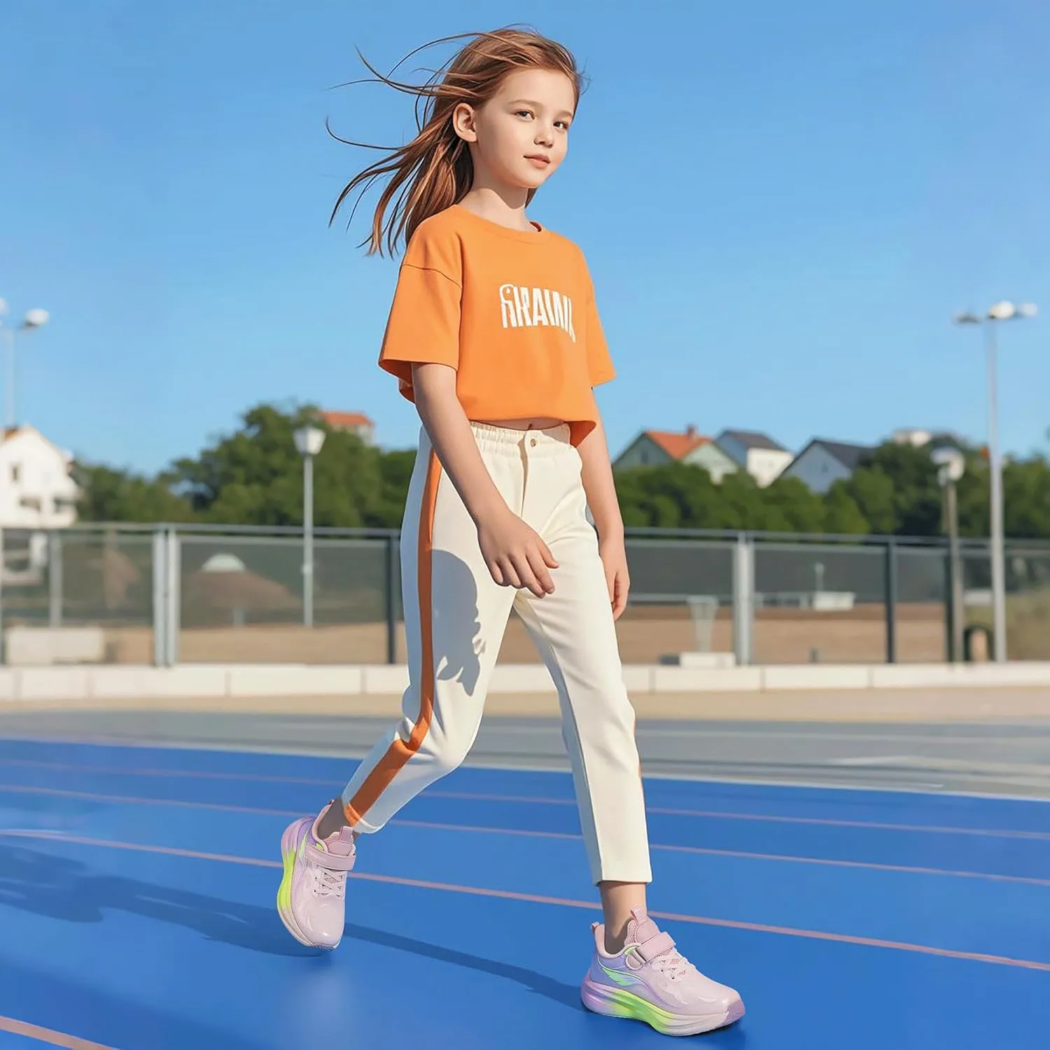 Hehainom Girls Kids Sneaker Boys Girls Running Tennis Shoes Sparkle Lightweight Breathable Sport Athletic Girls Shoes
