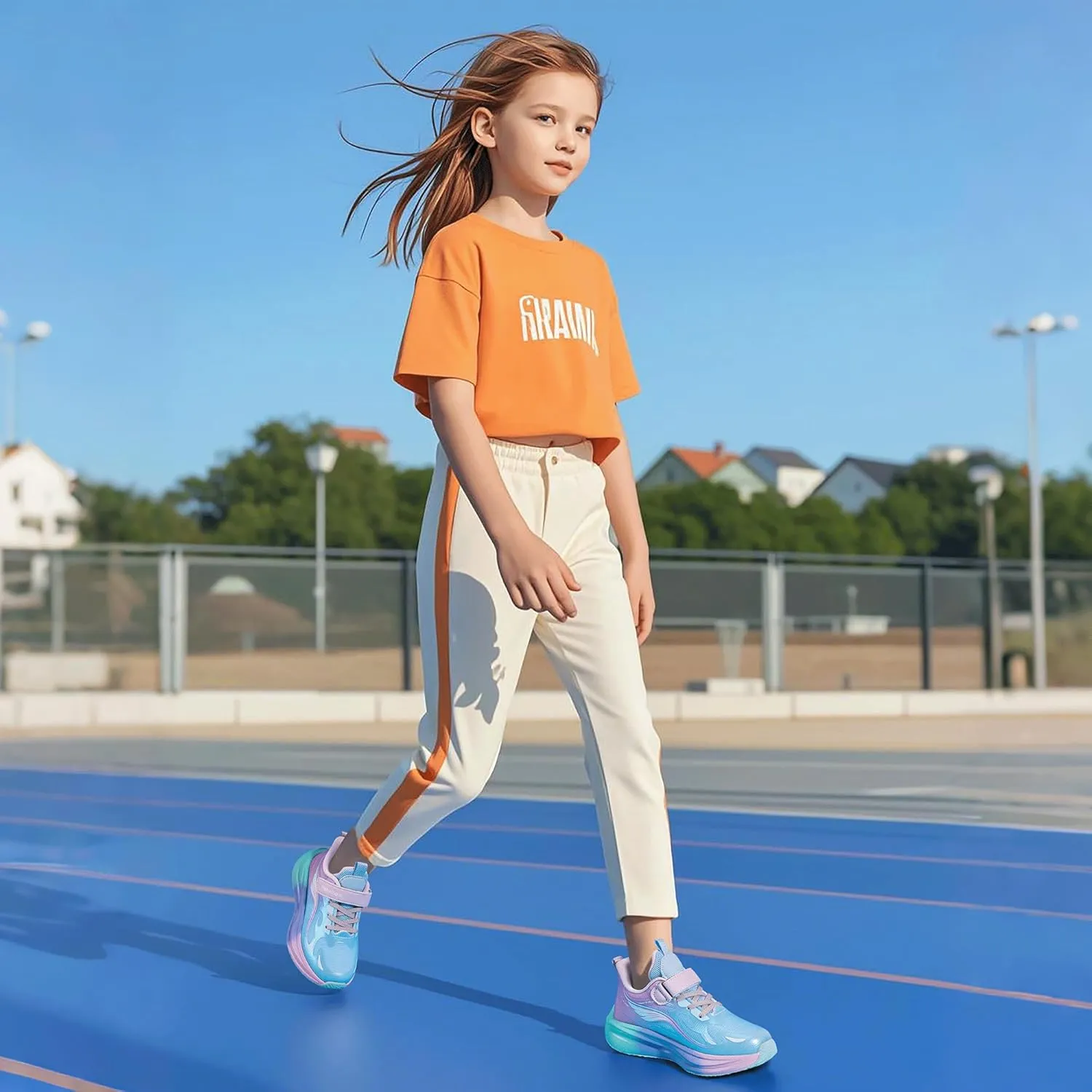 Hehainom Girls Kids Sneaker Boys Girls Running Tennis Shoes Sparkle Lightweight Breathable Sport Athletic Girls Shoes