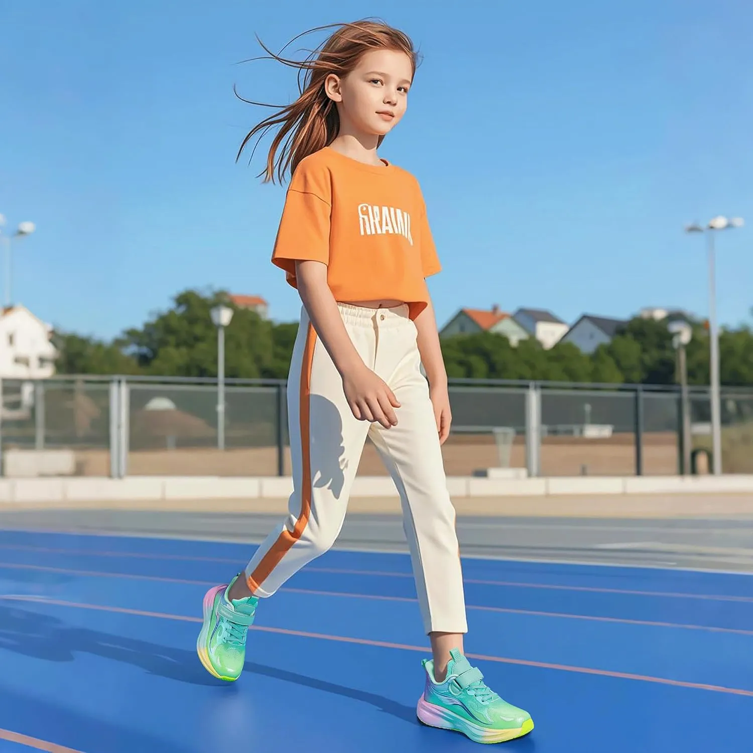 Hehainom Girls Kids Sneaker Boys Girls Running Tennis Shoes Sparkle Lightweight Breathable Sport Athletic Girls Shoes