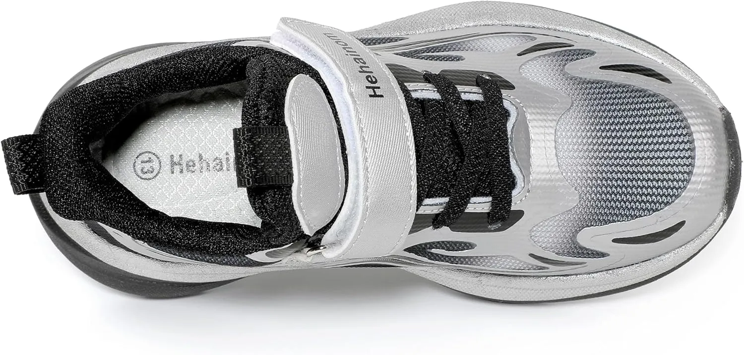Hehainom Girls Kids Sneaker Boys Girls Running Tennis Shoes Sparkle Lightweight Breathable Sport Athletic Girls Shoes