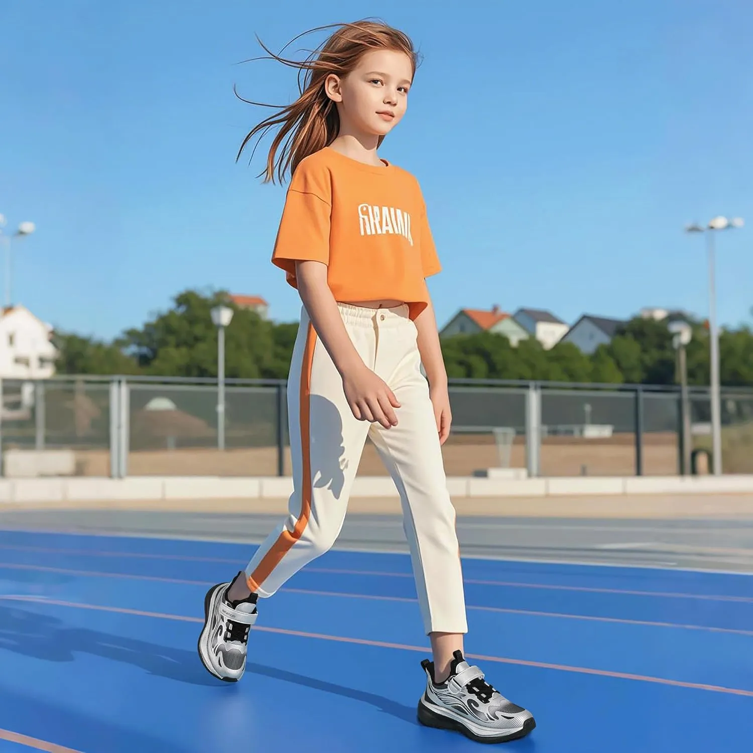 Hehainom Girls Kids Sneaker Boys Girls Running Tennis Shoes Sparkle Lightweight Breathable Sport Athletic Girls Shoes