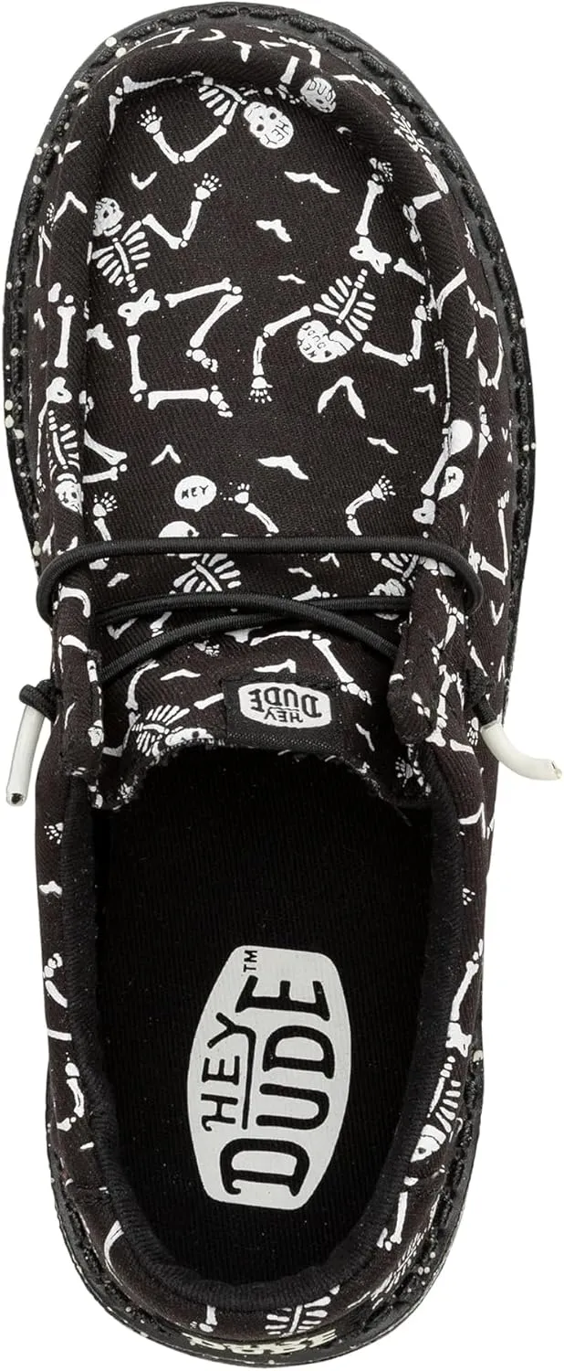 Hey Dude Men's Wally T Skeleton Feet (Toddler) Sneaker