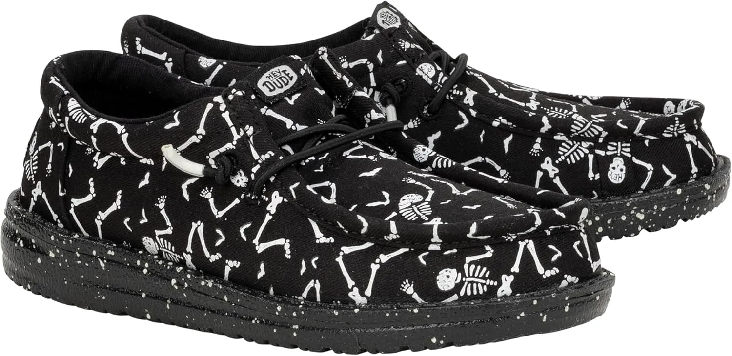 Hey Dude Men's Wally T Skeleton Feet (Toddler) Sneaker