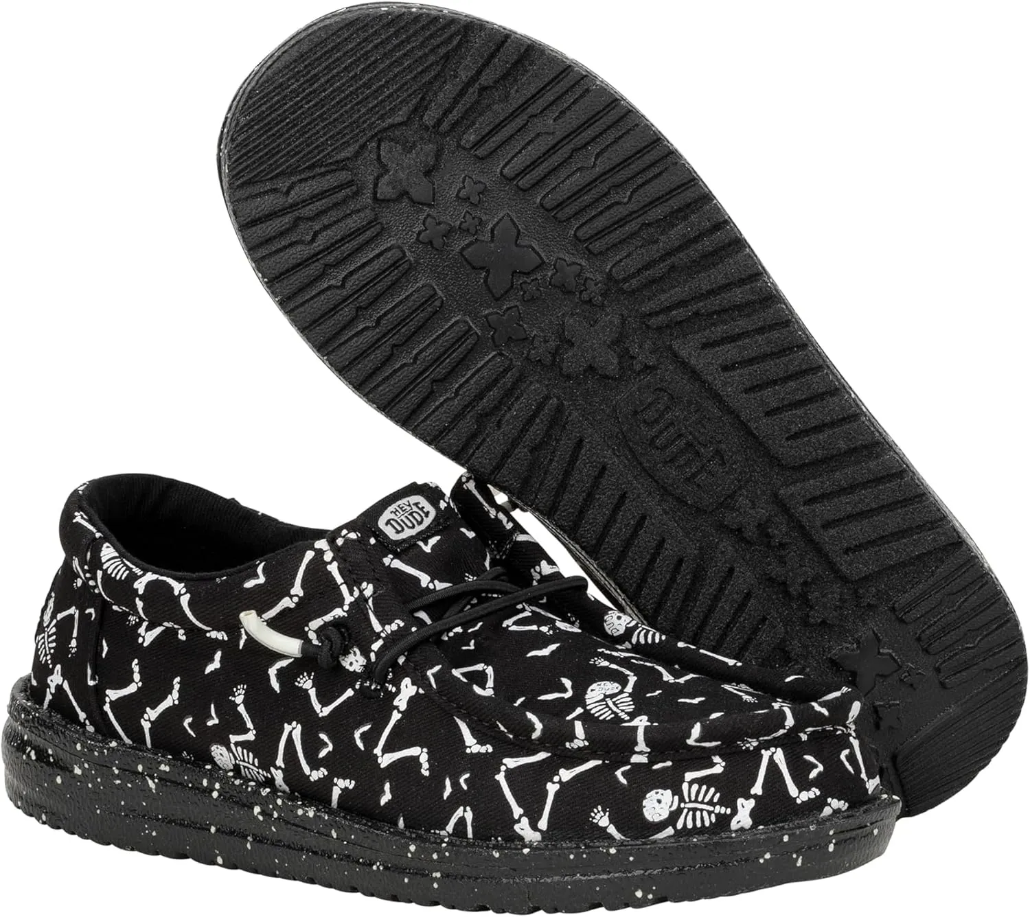 Hey Dude Men's Wally T Skeleton Feet (Toddler) Sneaker